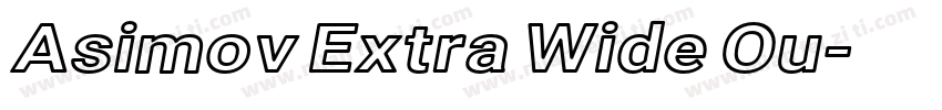 Asimov Extra Wide Ou字体转换